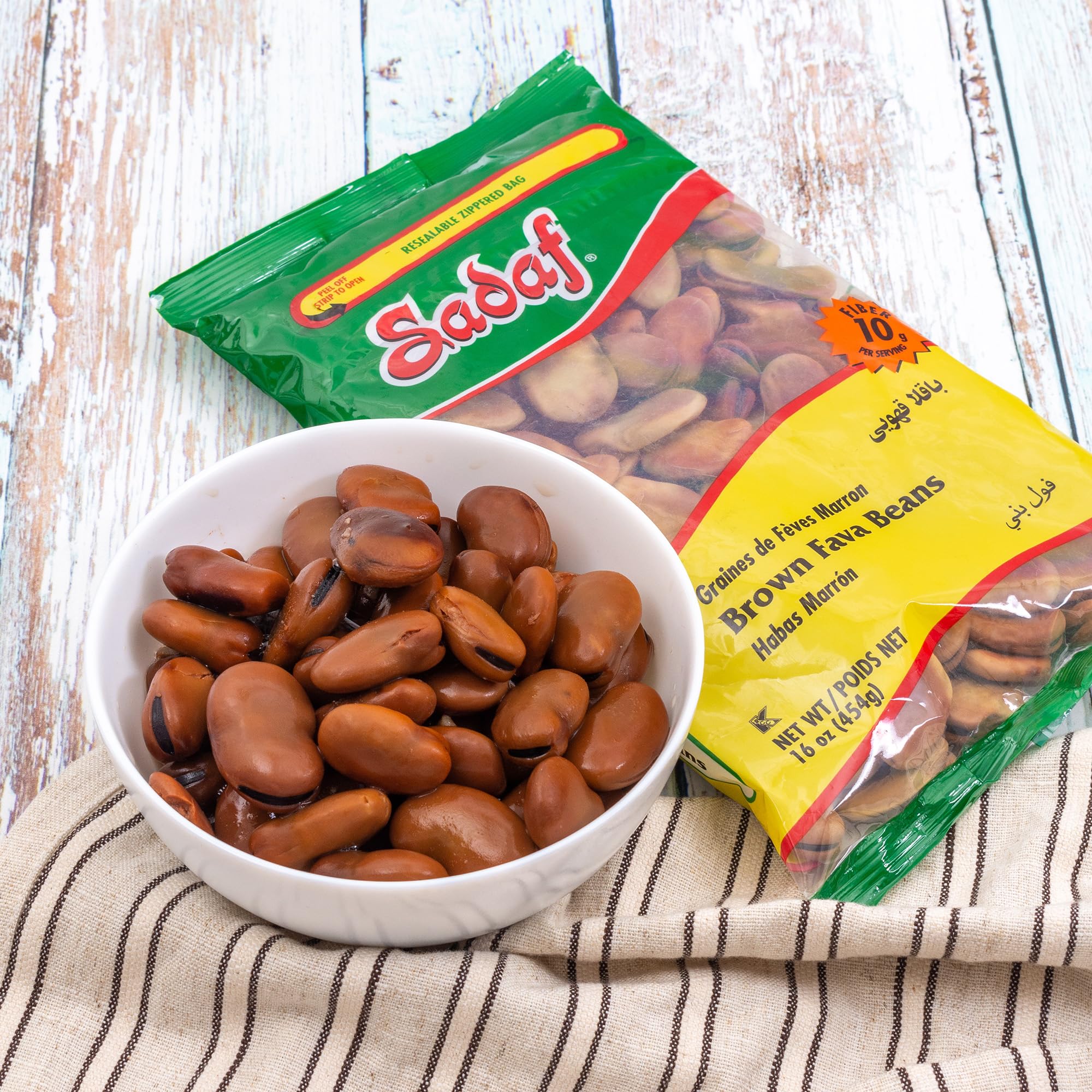 Sadaf Brown Fava Beans 16 oz - Whole Fava Beans for sprouting and cooking - Dry Brown Fava Bean - Natural, Vegan, Kosher - Product of US - Image 4
