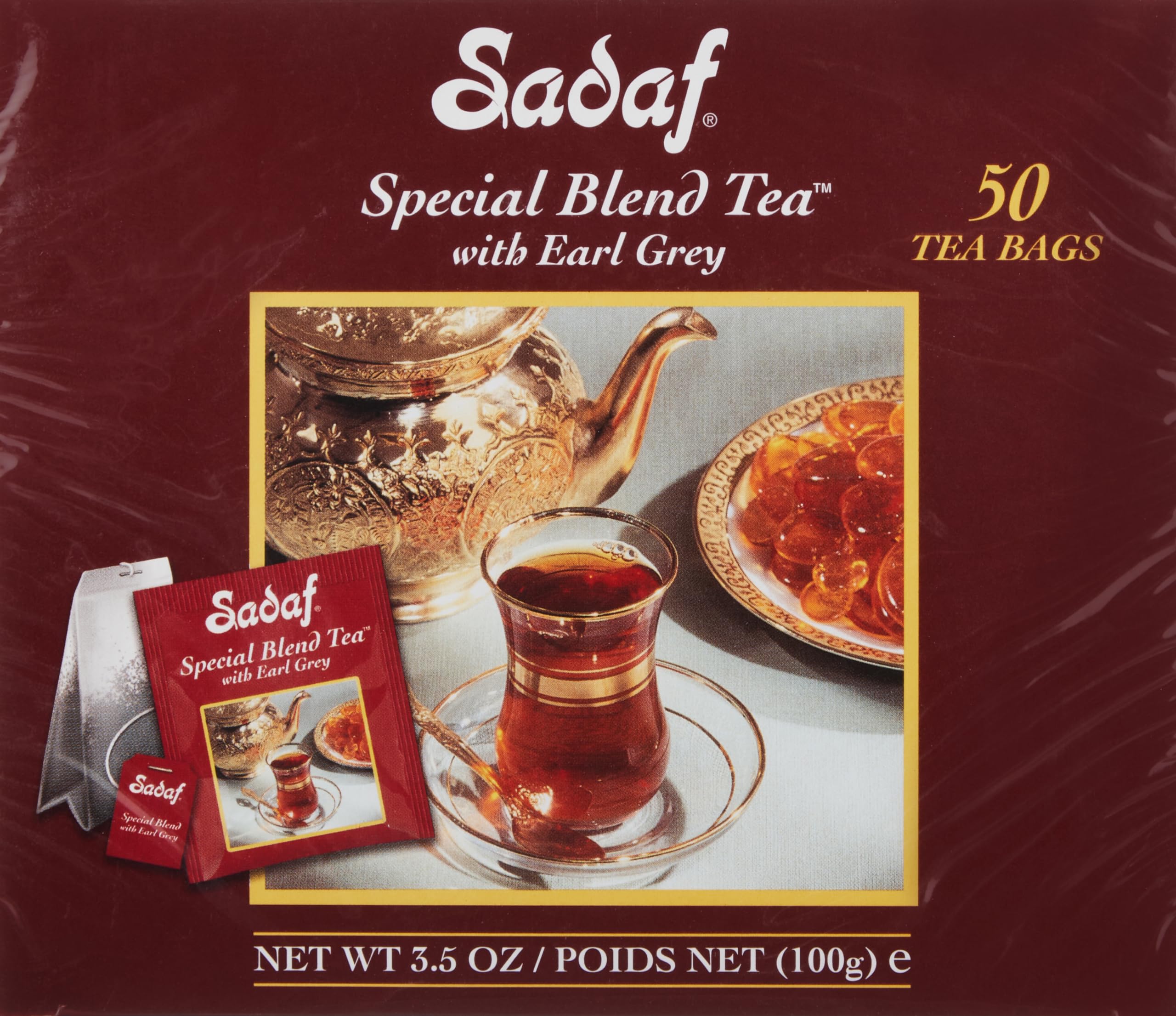 Sadaf Earl Grey Tea Bags | Special Blend Earl Grey Ceylon Black Tea | Product harvested in Sri Lanka | 50 bags (pack of 1) - Image 3