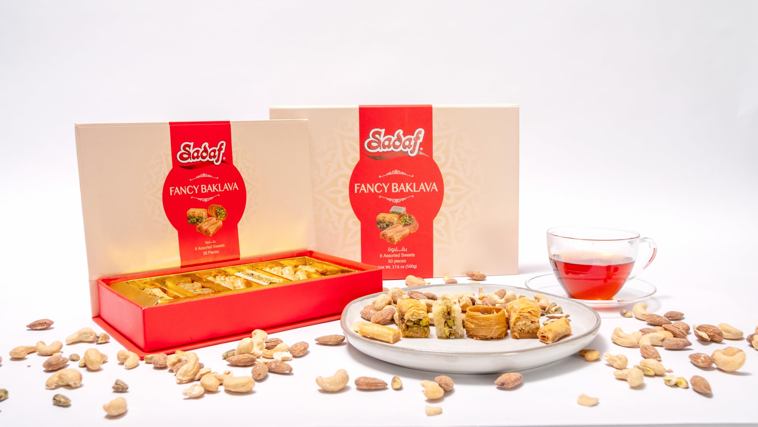 Sadaf Fancy Baklava - Sweet Baklava Pastry - Tasty Snack - Middle Eastern Delight - Pantry Gift Box - Kosher - 6 Assorted Sweets | 50 pieces - Image 5
