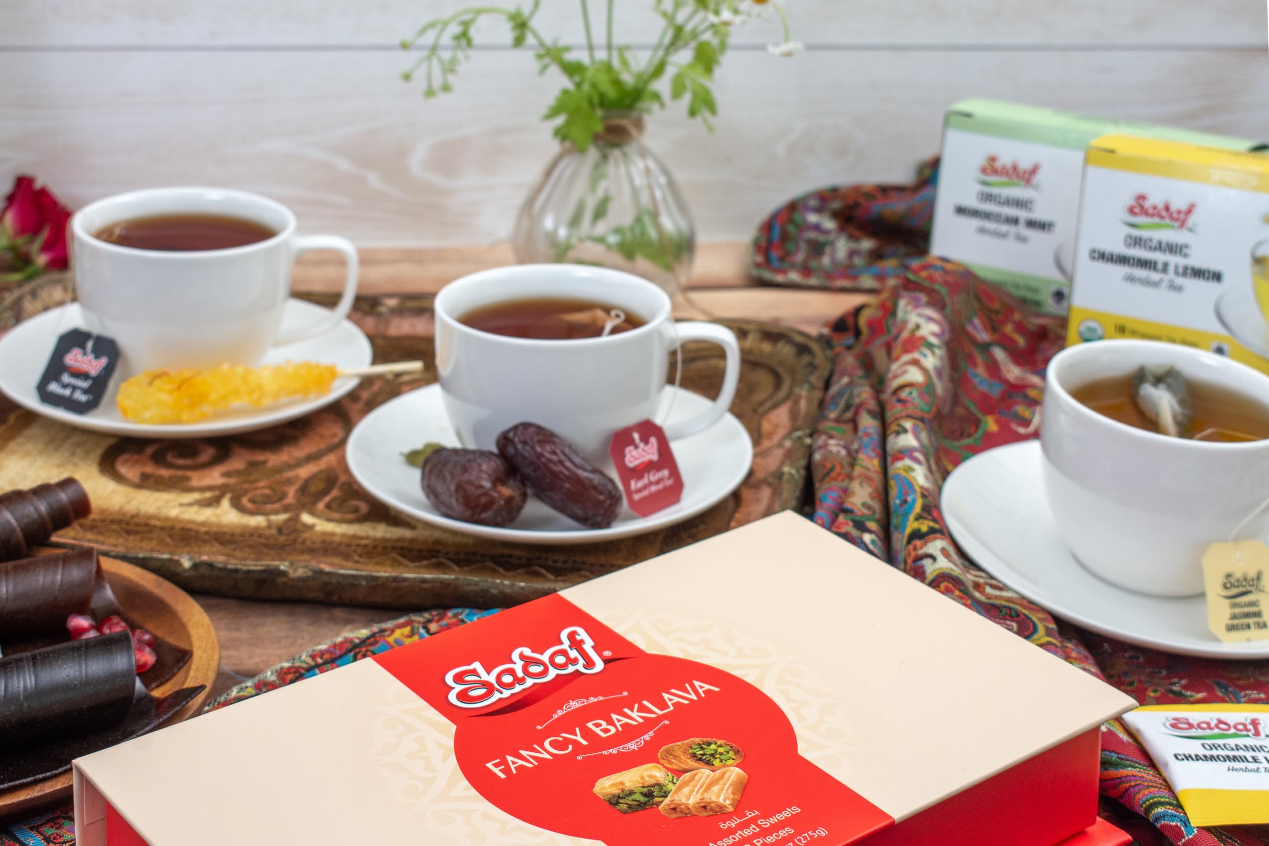 Sadaf Fancy Baklava - Sweet Baklava Pastry - Tasty Snack - Middle Eastern Delight - Pantry Gift Box - Kosher - 6 Assorted Sweets | 50 pieces - Image 6