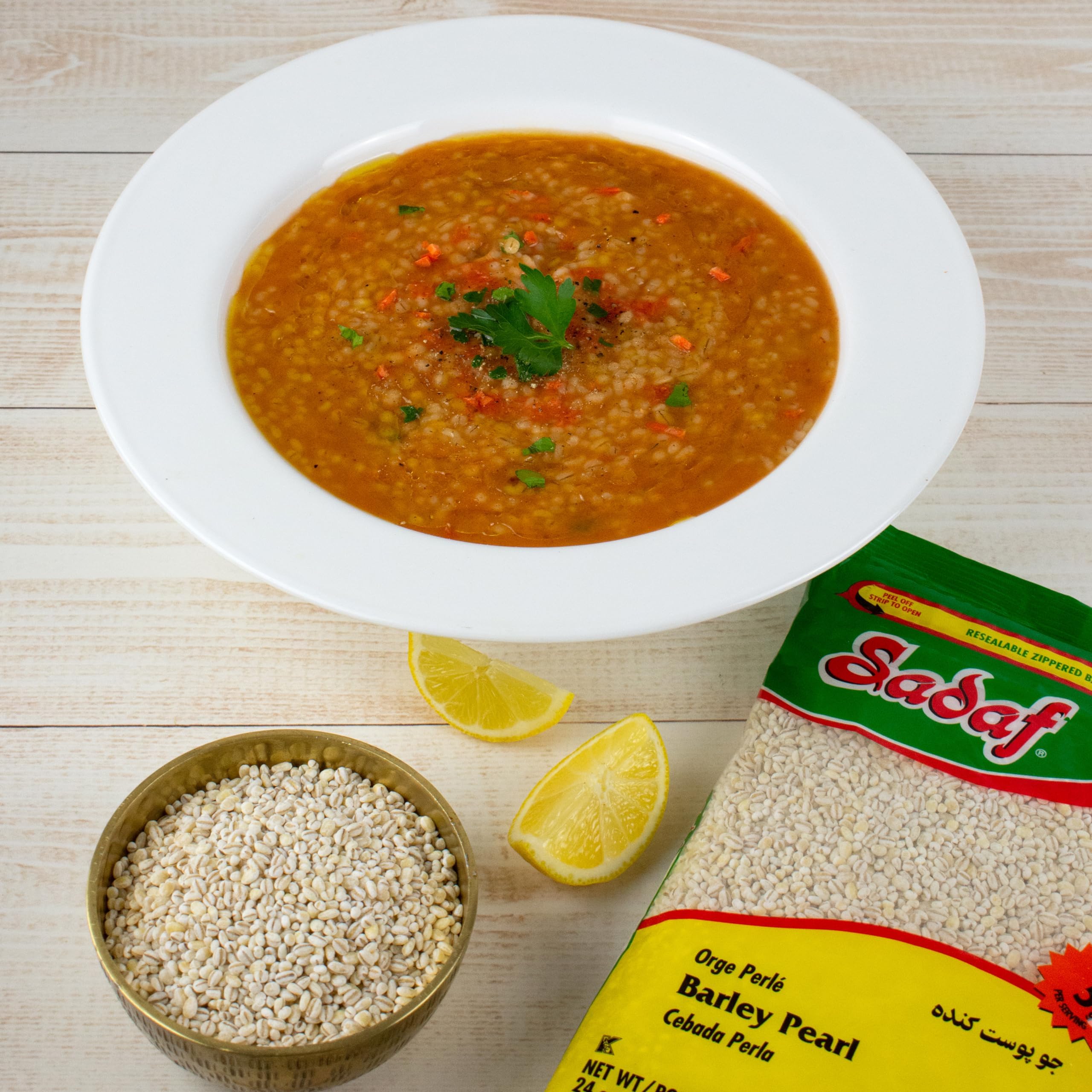 Sadaf Pearl Barley - Pearled Barley Grain for Cooking and Food Flavoring - Cebada en Grano - Kosher - 24 Oz (Pack of 3) - Image 3