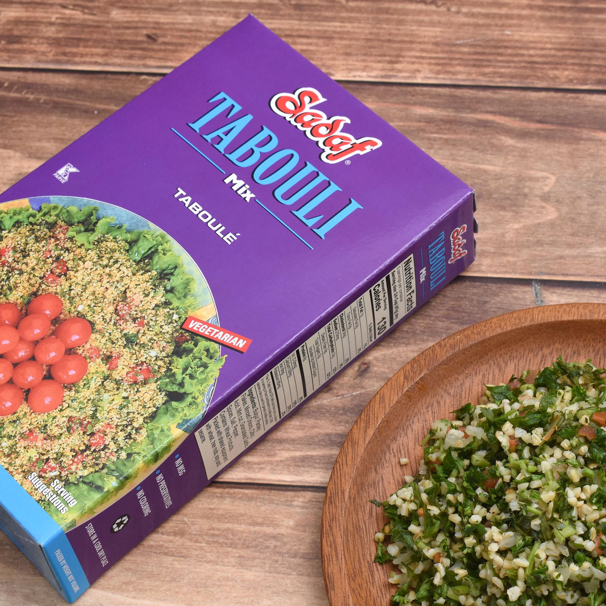 Sadaf Tabouli Mix - Classic Middle Eastern Dish - Vegetarian Tabouleh - Traditional & Healthy Meal - No MSG - No Artificial Coloring - Kosher - 9 Oz Box - Image 6